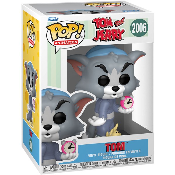 Фото - Коллекционная фигурка FUNKO POP! серии Том и Джерри S4 - ТОМ С БУДИЛЬНИКОМ (86282)